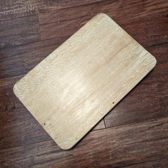 💘HOST PICK💘 VTG 50's MCM 4P Wooden W Metal Nesting Serving Trays - Picture 11 of 16